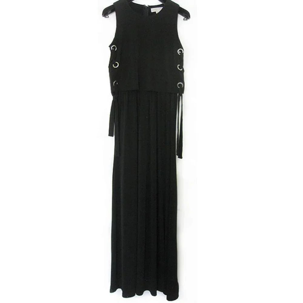 Michael Kors Grommet lace up maxi dress